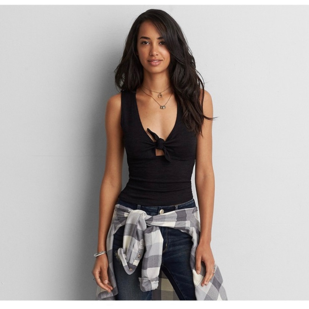 American Eagle Knot Front crop top Small NWOT